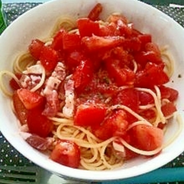 トマト好き必見!フレッシュとまとの冷製パスタ